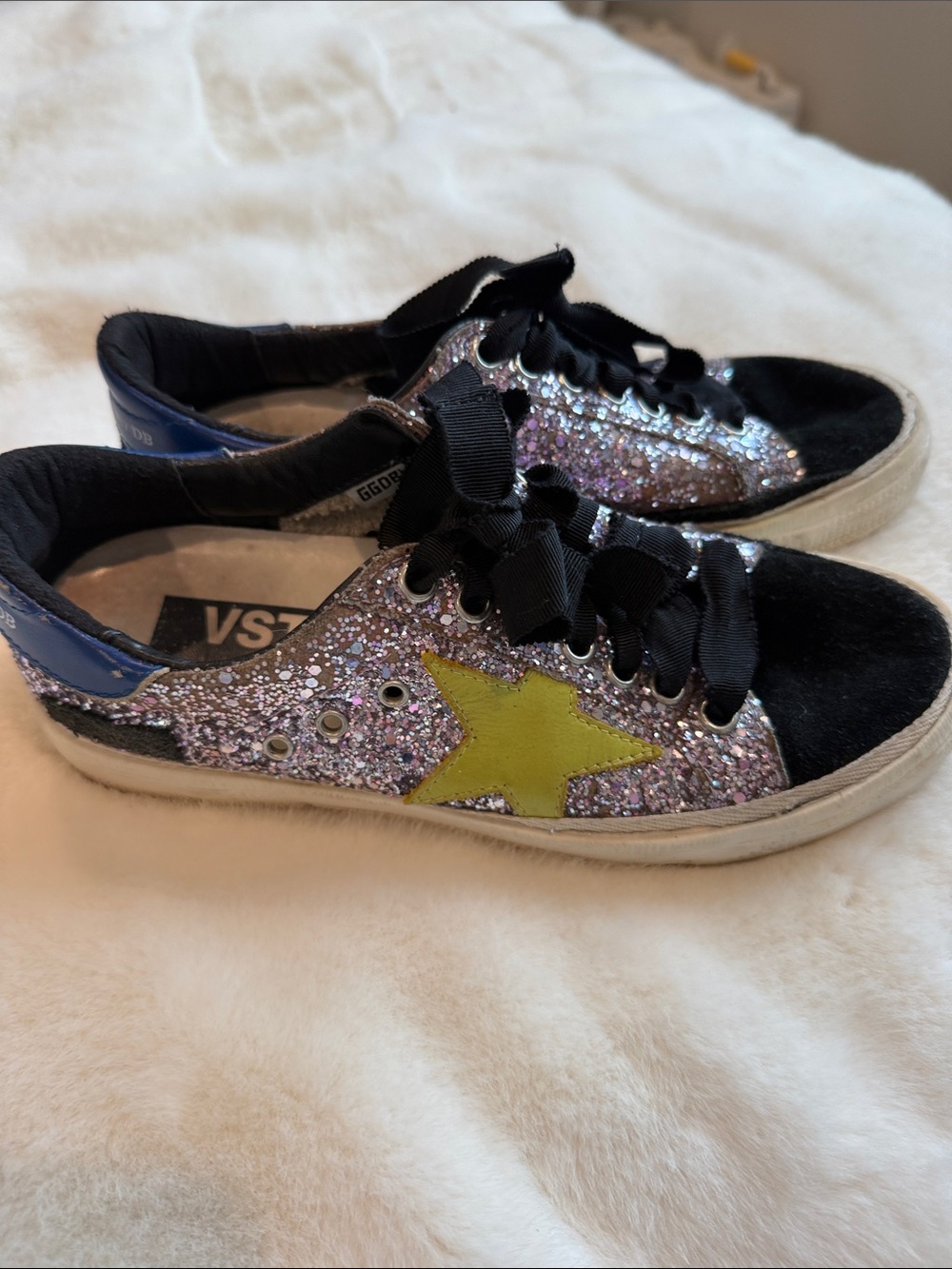 Golden Goose Glitter May Sneakers with Yellow Star 37 - Picture 2 of 8